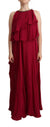 PLEIN SUD Orchid Silk Sleeveless Long Maxi Ruffle Shift Dress