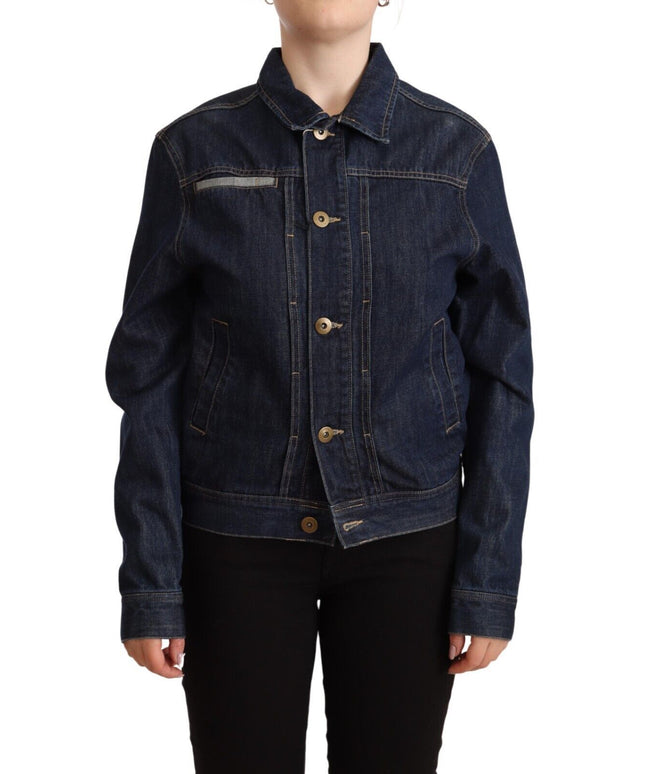 Master Coat Dark Blue Button Down Long Sleeves Denim Jacket