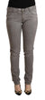 Acht Gray Cotton Low Waist Skinny Push Up Denim Jeans
