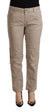 بنطلون كاجوال من Acht Beige Tencel متوسط الخصر