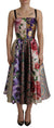 Dolce & Gabbana Dress Midi Patchwork Floral Jaquard Silk