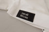 Dolce & Gabbana White Black Roses Crewneck CottonT-shirt