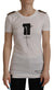 Dolce & Gabbana White Black Roses Crewneck CottonT-shirt