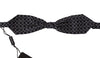 Dolce & Gabbana Black White Round 100% Silk Neck PapillonTie