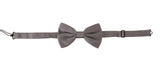 Dolce & Gabbana Gray 100% Silk Adjustable Neck Papillon Tie