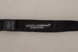Dolce & Gabbana Black 100% Silk Adjustable Neck Papillon Tie