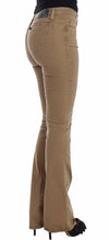 Costume National Beige Straight Leg Denim Pants Stretch Jeans