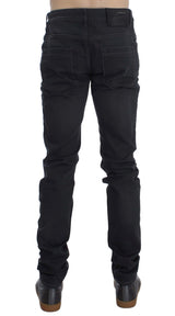Acht Gray Cotton Stretch Slim Fit Jeans