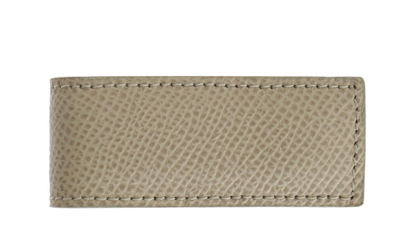 Dolce & Gabbana Beige Leather Magnet Money Clip