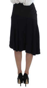 Exte Black Blue Two Piece Suit Skirt & Blazer