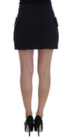 GF Ferre Blue Cotton Denim Mini Skirt