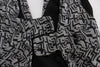 Karl Lagerfeld Gray Black Silk Blouse Top