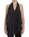 CORA GROPPO Gray Blue Stretch Blouse Top