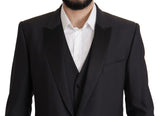 Dolce & Gabbana Dark Blue Single Breasted MARTINI Blazer