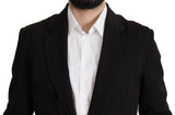 Dolce & Gabbana Black Wool Single Breasted Coat Blazer