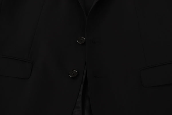 Dolce & Gabbana Black Single Breasted Jacket MARTINI Blazer