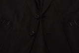 Dolce & Gabbana Black Cotton Single Breasted Blazer Jacket