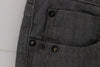 Costume National Gray Cotton Blend Slim Fit Jeans