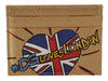 محفظة دولتشي آند غابانا الذهبية الجلدية #DGLovesLondon النسائية