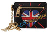حامل بطاقات وحافظة عملات معدنية من دولتشي آند غابانا، جلد أسود، #DGLovesLondon
