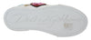 Dolce & Gabbana White Leather Sneaker Portofino Logo Heart Shoes