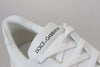 Dolce & Gabbana White Leather DG Logo Casual Sneakers Shoes