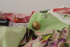 Dolce & Gabbana MulticolorFloral Patchwork Design Ascot Collar Top Blouse