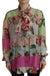 Dolce & Gabbana MulticolorFloral Patchwork Design Ascot Collar Top Blouse