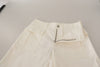 Dolce & Gabbana White High Waist Tapered Women Cotton Pants