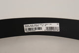 Dolce & Gabbana Blue Patent Leather Vernice Silver Logo Buckle Belt