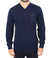 Ermanno Scervino Blue Wool Blend V-neck Pullover Sweater