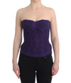 Ermanno Scervino Lingerie Purple Corset Bustier Top Floral Lace