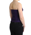 Ermanno Scervino Lingerie Purple Corset Bustier Top Floral Lace