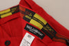 Dolce & Gabbana Red Cotton Slim Fit Trousers Chinos Pants