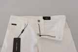 Dolce & Gabbana White Slim Skinny Stretch Cotton Denim Jeans