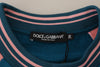 Dolce & Gabbana Blue Pink Queen Sequin Crystal Sweater