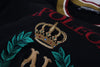 Dolce & Gabbana Black Cotton Embroidered Crewneck T-shirt