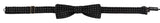 Dolce & Gabbana Black Silk Patterned Neck Papillon Accessory Bow Tie