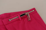 Dolce & Gabbana Pink Zipper Buckle Waist Trousers Pants