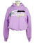 Comme Des Fuckdown Chic Purple Hooded Sweatshirt with Logo Print