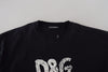 تي شيرت دولتشي آند غابانا أسود من القطن برقبة دائرية من D&amp;G Fashion
