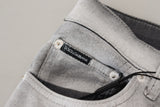 Dolce & Gabbana Gray Washed Skinny Men Denim Jeans