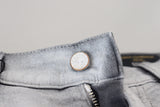 Dolce & Gabbana Gray Washed Skinny Men Denim Jeans