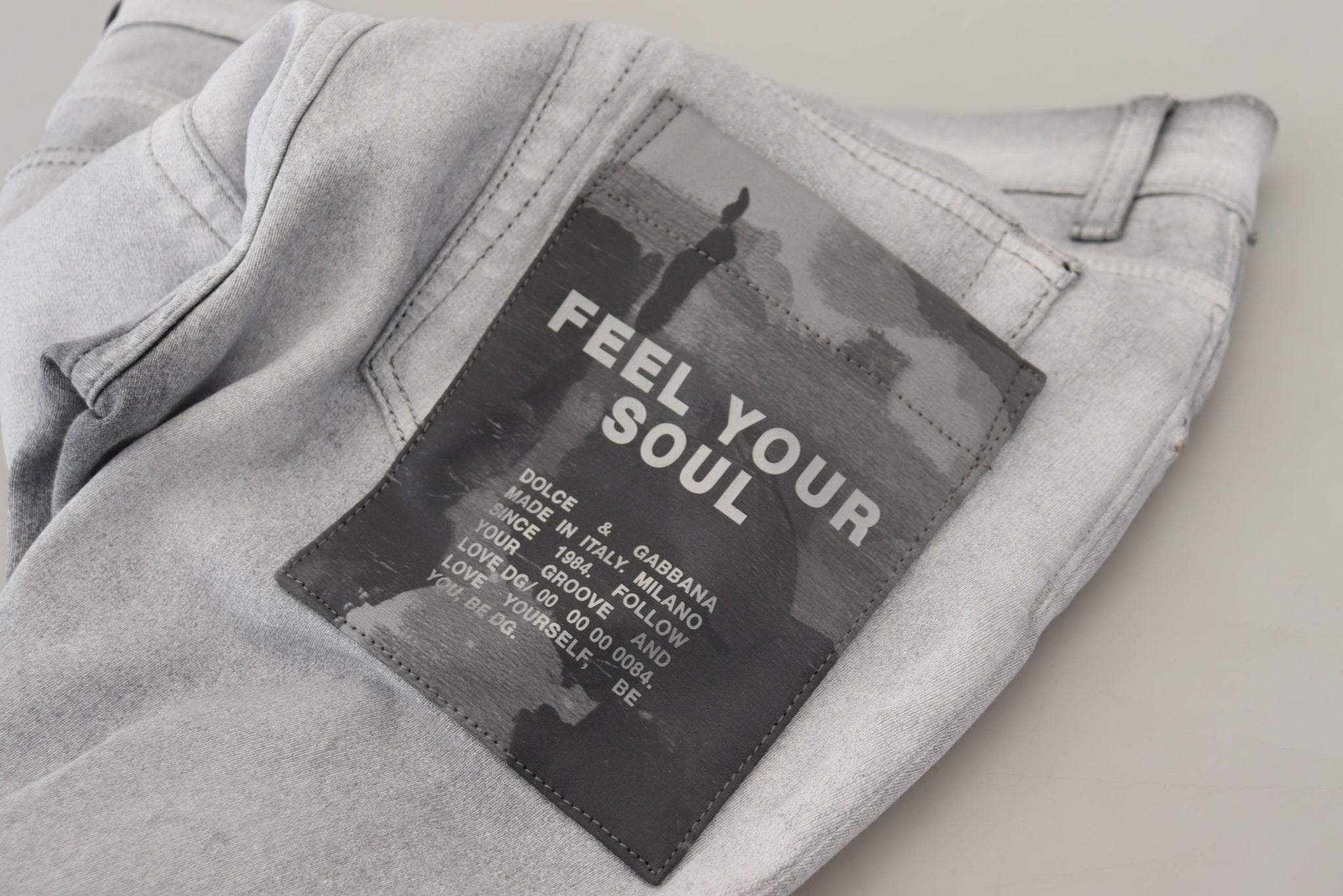 Dolce & Gabbana Gray Washed Skinny Men Denim Jeans