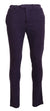 BENCIVENGA Purple Pure Cotton Tapered Mens Pants