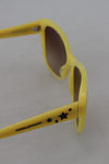 Dolce & Gabbana Yellow Acetate Frame Stars Embellishment DG4124 Sunglasses