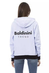 Baldinini Trend Purple Cotton Women Sweater with Adjustable Hood