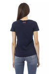 Trussardi Action Chic Blue Short Sleeve Round Neck Tee