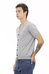 Baldinini Trend Gray Cotton Men's Sweater