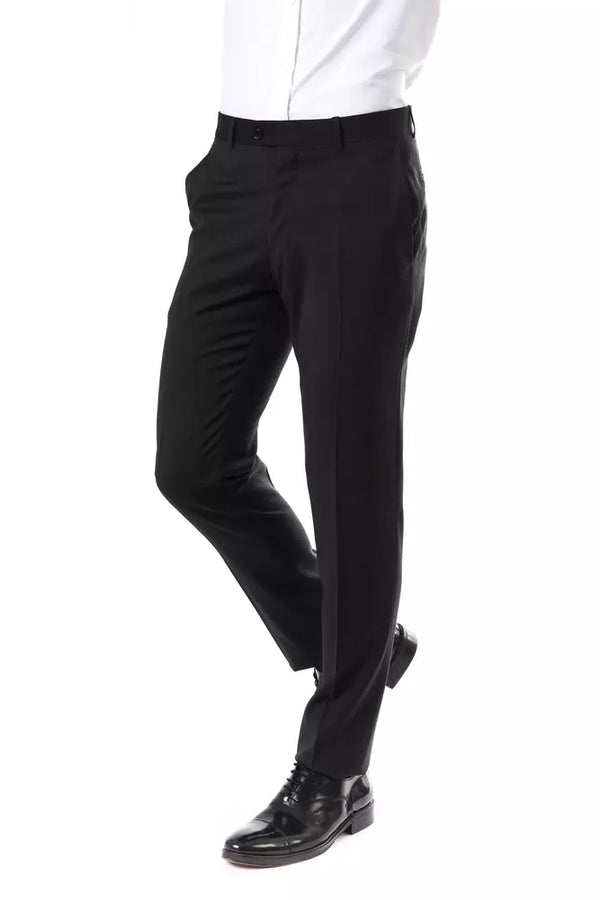 Uominitaliani Gray Wool Mens Suit Pant